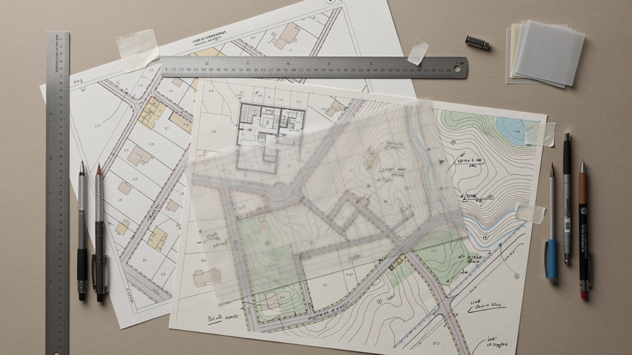 plan cadastral croquis architectural